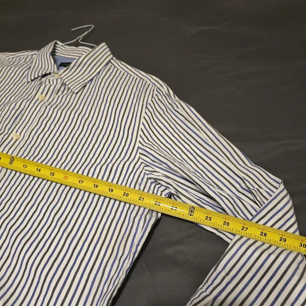 Banana Republic Shirt Mens MEDIUM Striped Long Sleeve Button Up Size 15-15.5
